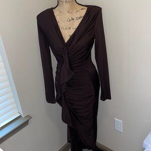 Hip Hugging Brown Chocolate 🍫 Comfortable Dress